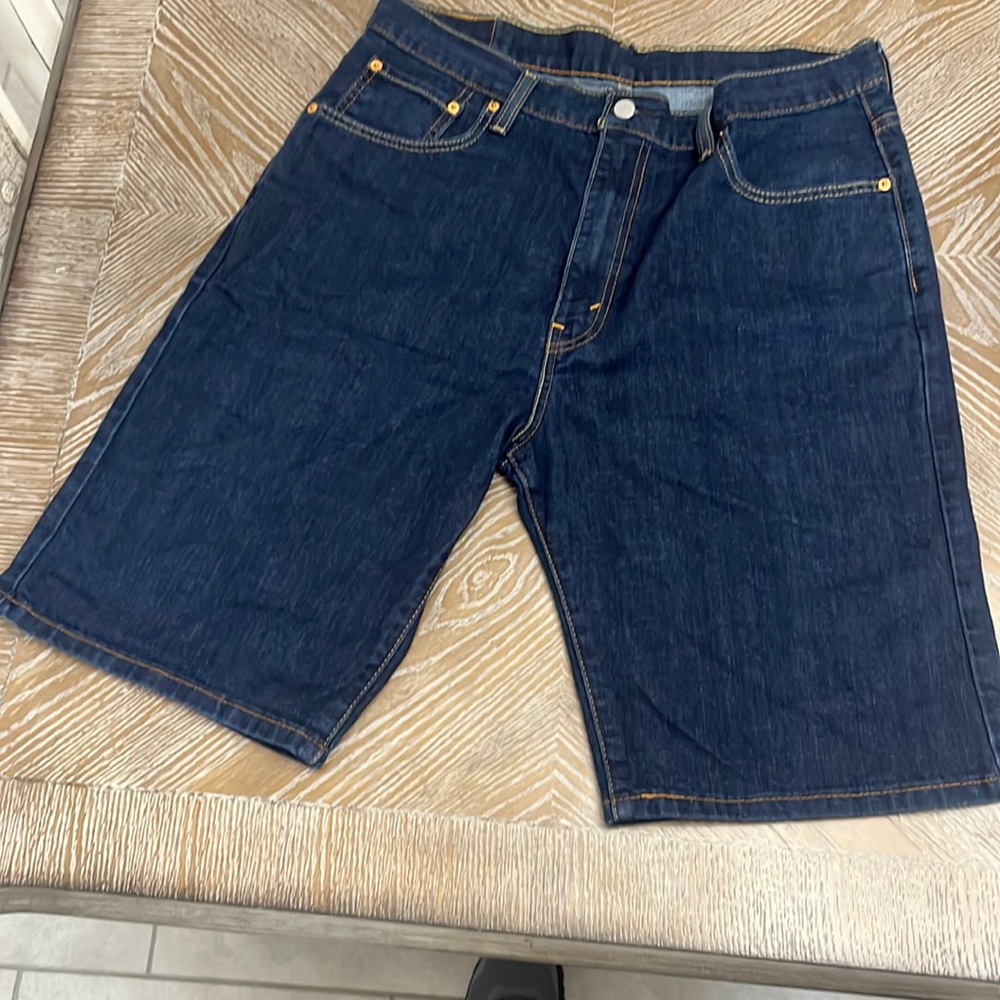 Men’s Levi’s Blue Jean shorts lightly worn. Size 36